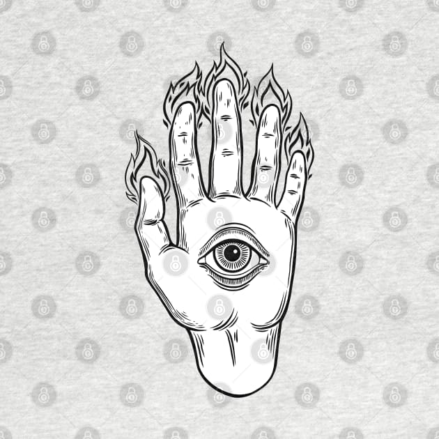 Mysterious Eye. Magic Hand by OccultOmaStore